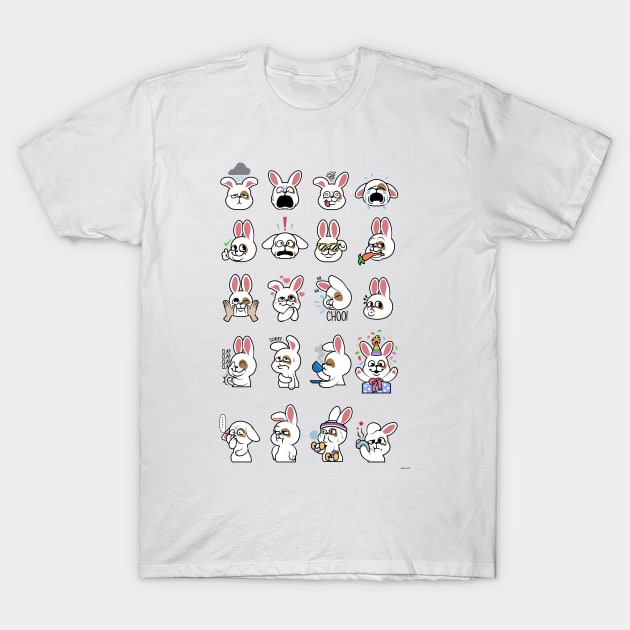 Bunny Rabbit Set 2 T-Shirt by JenniferSmith